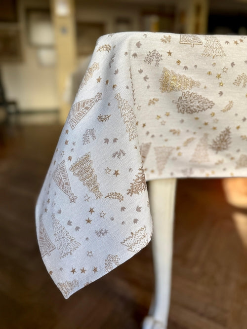 Winter rectangular Tablecloth, Festive Motive, Christmas Motive |